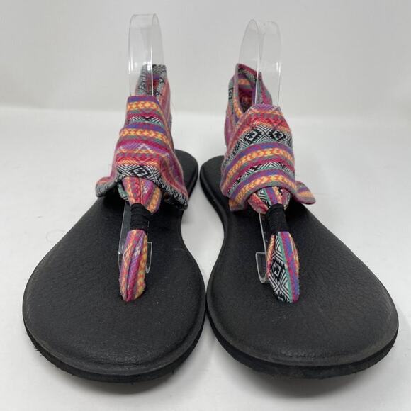 Sanuk Aztec Print Yoga Sling Sandals Size 10 - Picture 3 of 8